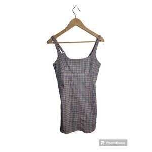 ☀️NWT UO BDG Kay Plaid Mini Dress, blue/pink, size M